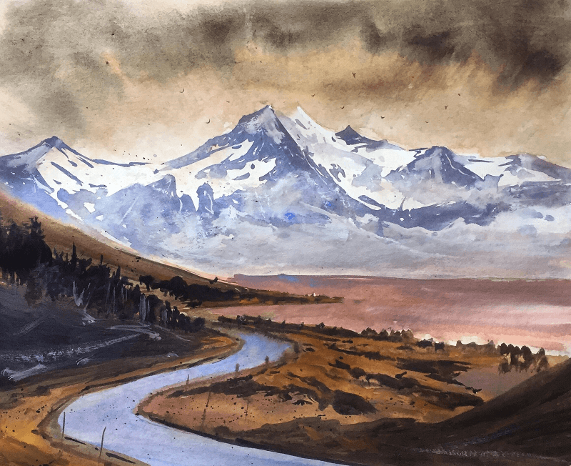 Watercolor Mountains
